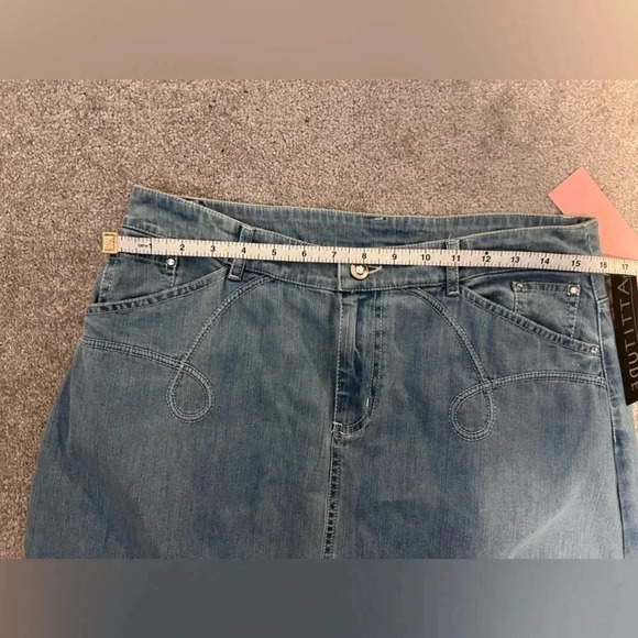 Vintage NWT | Attitudes | Fit and Flare Rhinestone  Denim Skirt | Size 10 [118] - Picture 4 of 12